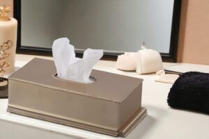 Beaded Steel Tissue/Napkin Paper Holder for Dining Table - Tissue Box for Car - Napkin Stand