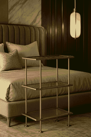 3-Tier Metal Side Shelf
