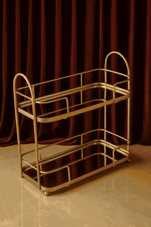Metal 2-Tier Utility Rack