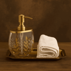 Glass Soap Dispenser Set