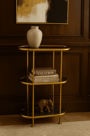 Gold Frame Display Shelf