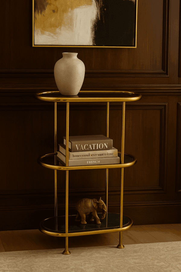 Gold Frame Display Shelf
