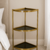 Gold Accent Nightstand Shelf