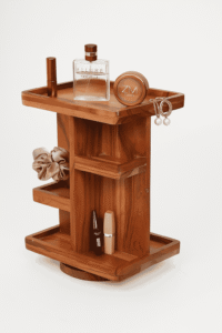 Solid Wood Rotating Vanity Organizer