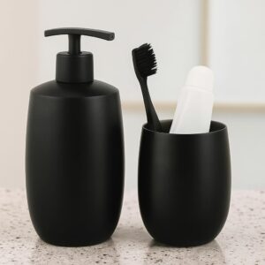 Stainless "Steel Black Bathroom Accessory Set Soap Lotion Or Sanitizer Dispenser, 425ML