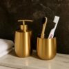 Brushed Gold Bathroom Accessory Set 'Soap, Lotion or Sanitizer Dispenser' 425ml