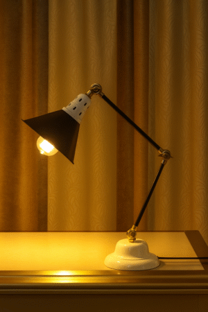 Noir Elegance Adjustable Desk Lamp