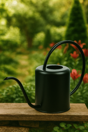 Modern Matte Black Metal Watering Can