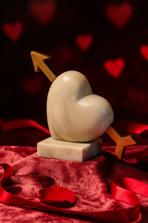 Marble Heart of Love – Cupid’s Arrow Decor