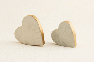 Elegant Marble Heart Décor Set