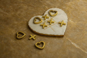 Golden Heart Tic-Tac-Toe Luxe Set