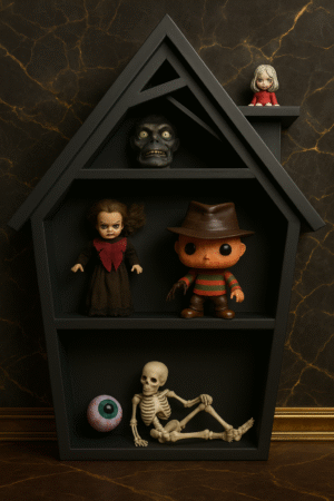 Haunted House Horror Display Shelf – Gothic Wall Décor