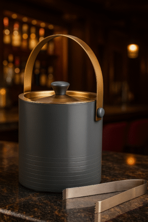 "RegalChill 6x6" Luxe Ice Bucket with Tongs"