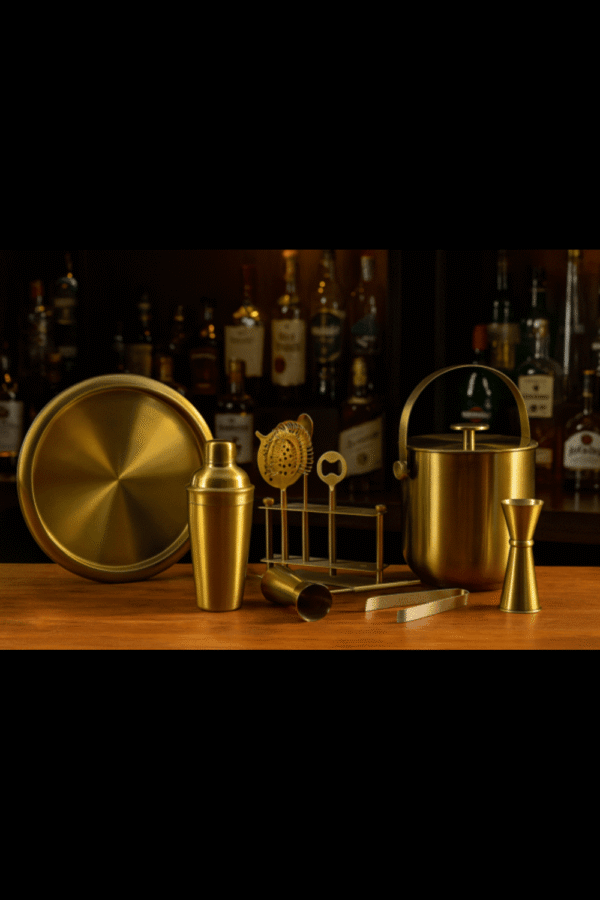 RegalGold™ Luxury Bar Tool Set – 9-Piece Premium Collection
