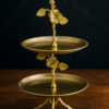 Stainless Steel and Brass Two Tier Cake Stand, Cupcake Stand for Party | Birthday Party | Baby Shower | Bridal Shower