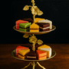 Stainless Steel and Brass Two Tier Cake Stand, Cupcake Stand for Party | Birthday Party | Baby Shower | Bridal Shower
