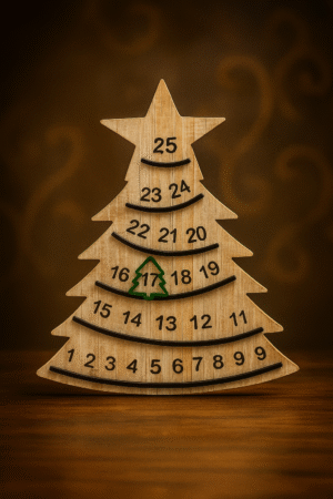 Wooden Christmas Tree Advent Calendar – Rustic Holiday Countdown