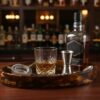 Luxury Resin Bar Tray – Oval Shape with Marble Finish | Premium Serving & Decorative Tray for Bar, Kitchen & Home